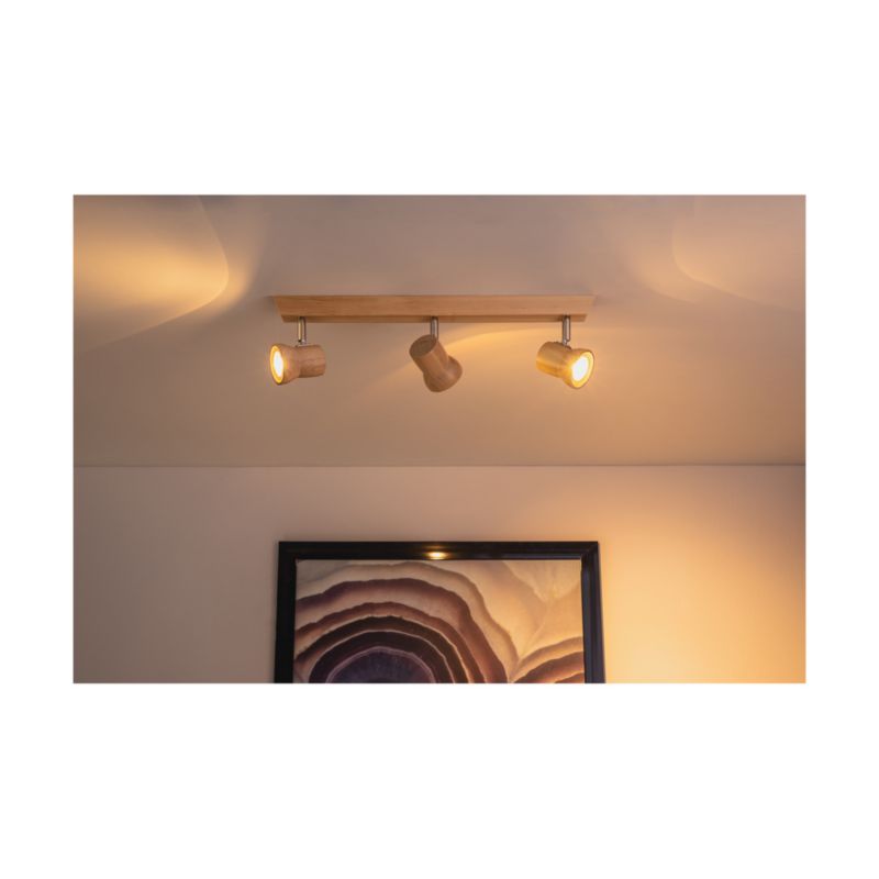 Drewniana Lampa Sufitowa SPOT Light  3xGU10 LED 5W Naturalna Brzoza FSC, Polski Producent 1 szt.