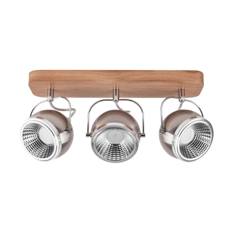 Drewniana Lampa Sufitowa SPOT Light  3xGU10 LED 6W Dąb Olejowany FSC z Dodatkiem Satyny Polski Producent 1 szt.
