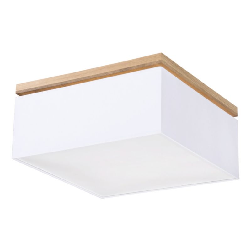 Drewniana Lampa Sufitowa SPOT Light 4xE27 Max.25W Dąb Olejowany FSC w Połączeniu z Białym Abażurem, 1 szt.