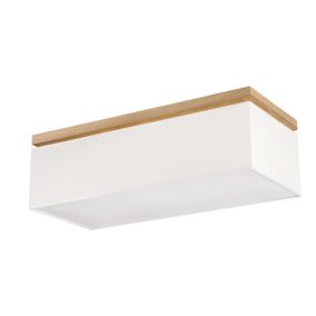 Drewniana Lampa Sufitowa SPOT Light 4xE27 Max.25W Dąb Olejowany FSC z Białym Abażurem, Polski Producent, 1 szt.