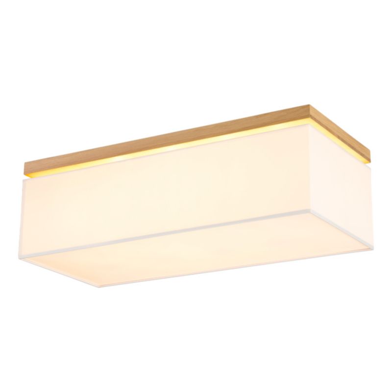 Drewniana Lampa Sufitowa SPOT Light 4xE27 Max.25W Dąb Olejowany FSC z Białym Abażurem, Polski Producent, 1 szt.