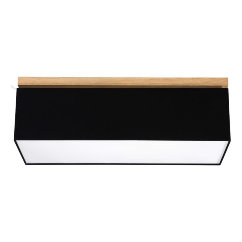 Drewniana Lampa Sufitowa SPOT Light 4xE27 Max.25W Dąb Olejowany FSC z Czarnym Abażurem, Polski Producent, 1 szt.