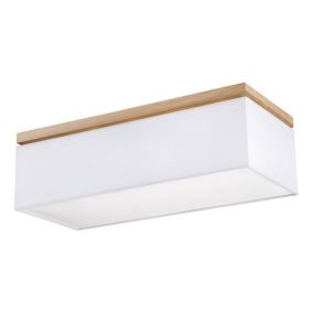 Drewniana Lampa Sufitowa SPOT Light 4xE27 Max.25W Dąb Olejowany FSC z Szarym Abażurem, Polski Producent, 1 szt.