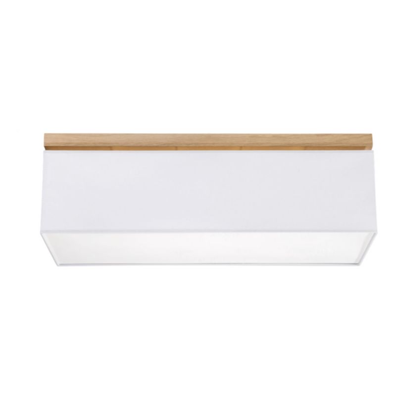 Drewniana Lampa Sufitowa SPOT Light 4xE27 Max.25W Dąb Olejowany FSC z Szarym Abażurem, Polski Producent, 1 szt.