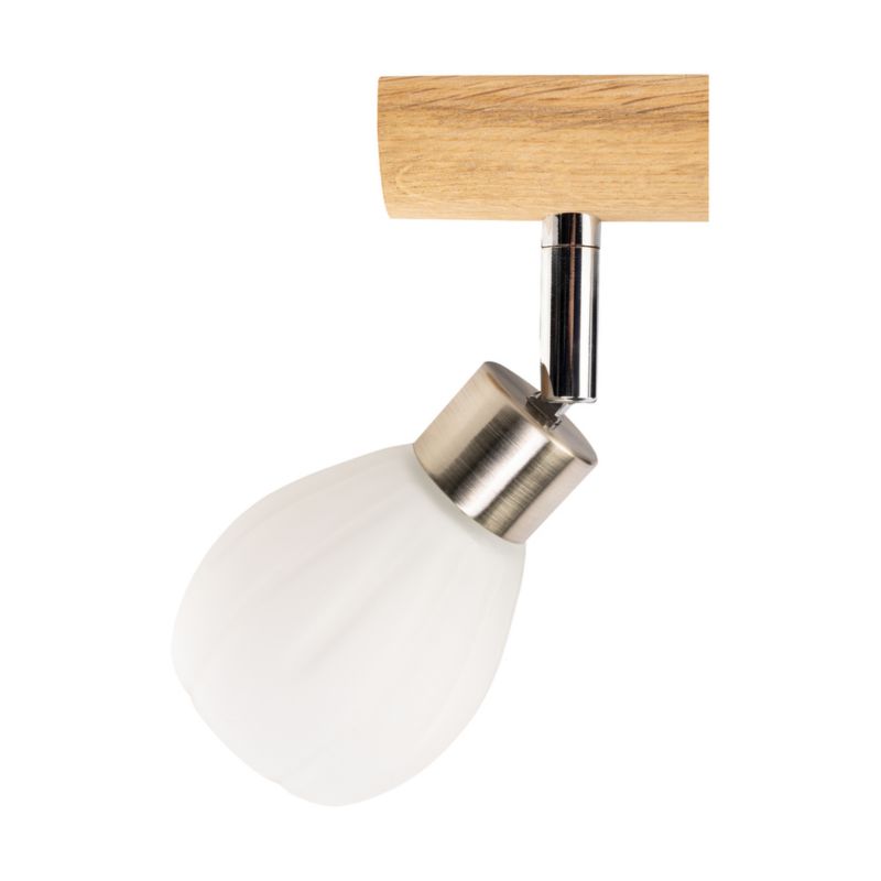 Drewniana Lampa Sufitowa SPOT Light  4xG9 LED 3W Dąb Olejowany FSC z Akcentem Satyny i Bieli Polski Producent 1 szt.