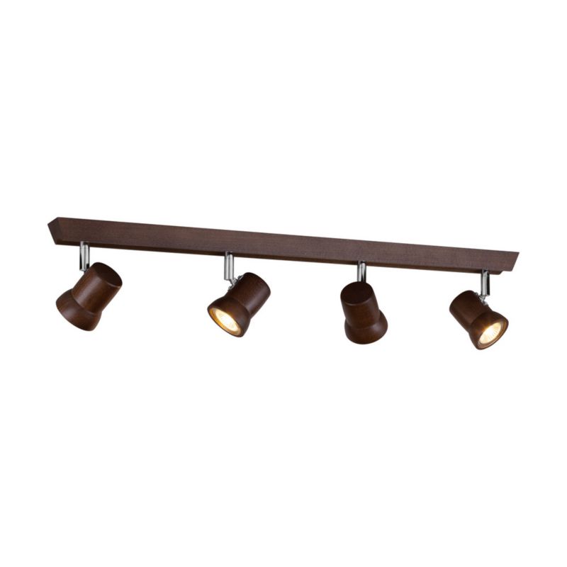 Drewniana Lampa Sufitowa SPOT Light  4xGU10 LED 5W Drewno Bukowe Orzechowe FSC, Polski Producent 1 szt.