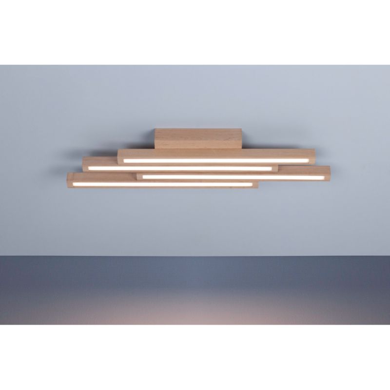 Drewniana Lampa Sufitowa SPOT Light  4xLED 24W Naturalna Brzoza FSC, Polski Producent, 1 szt.