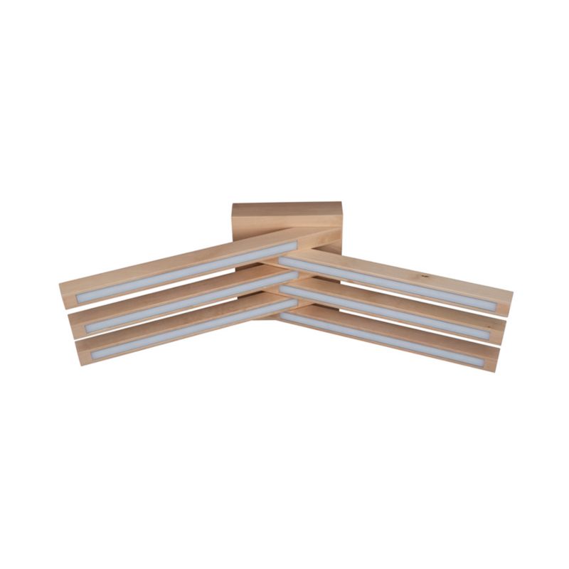 Drewniana Lampa Sufitowa SPOT Light  6xLED 27W Naturalna Brzoza FSC, Polski Producent, 1 szt.