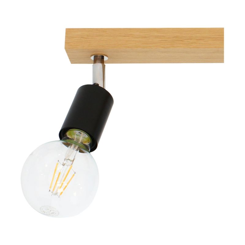 Drewniana Lampa Sufitowa SPOT Light Elmo 3xE27 Max.25W Dąb Olejowany FSC, Polski Producent, 1 szt.