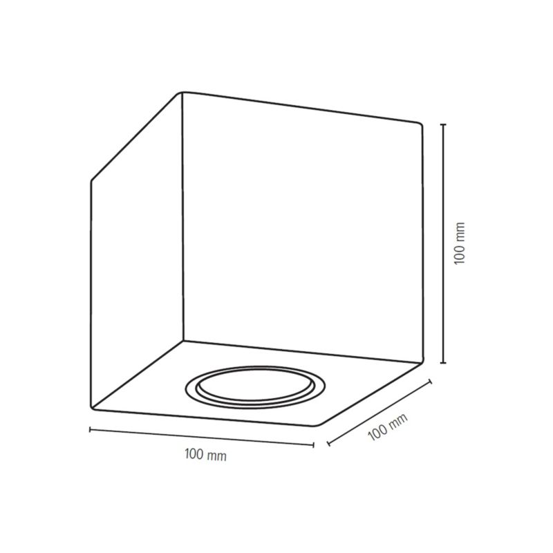 Drewniana Lampa Sufitowa SPOT Light  Square 1xGU10 Max.6W Naturalna Brzoza FSC, Polski Producent, 1 szt.