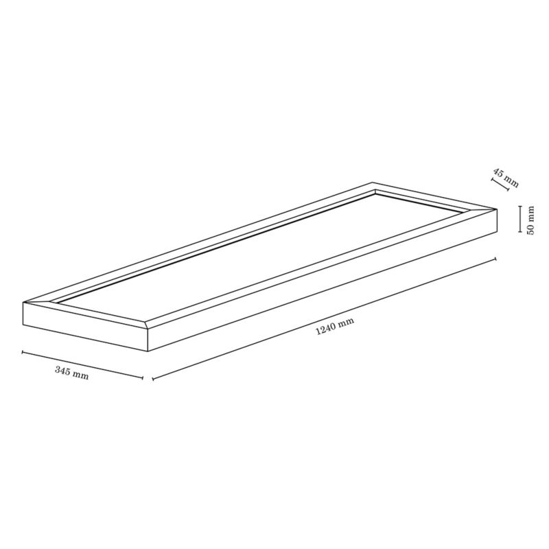 Drewniana Lampa Sufitowa SPOT Light  Square 1xLED 45W Dąb Olejowany FSC z Białym Szkłem, Polski Producent, 1 szt.