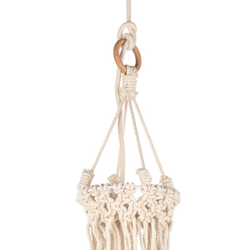 Drewniana Lampa Wisząca SPOT Light 1xE27 15W LED Dąb Olejowany FSC w Połączeniu z Bawełnianym Plecionym Sznurkiem 1 szt.