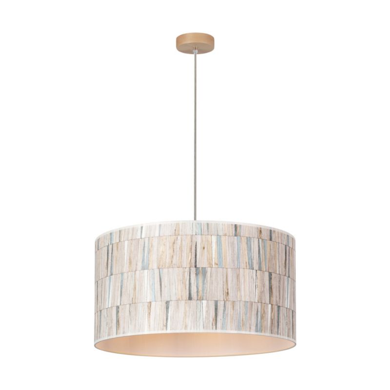 Drewniana Lampa Wisząca SPOT Light  1xE27 60W Dąb Olejowany FSC z Wielokolorowym Abażurem, Polski Producent, 1 szt.