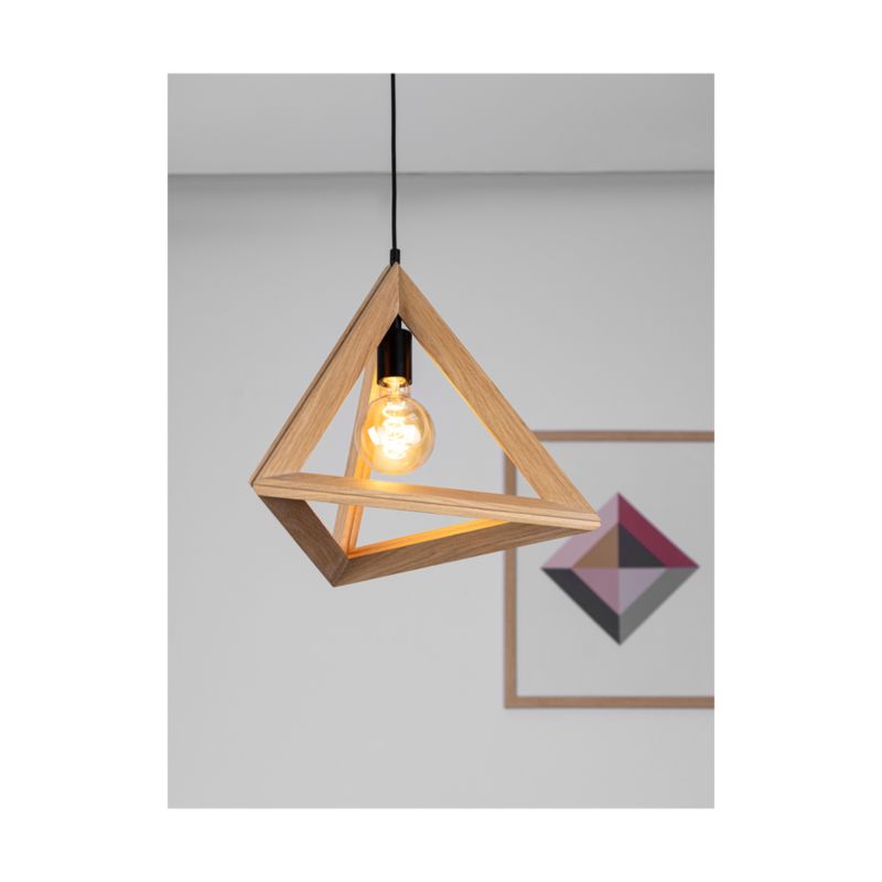 Drewniana Lampa Wisząca SPOT Light  1xE27 Max.60W Dąb Olejowany FSC, Czarny, Polski Producent, 1 szt.