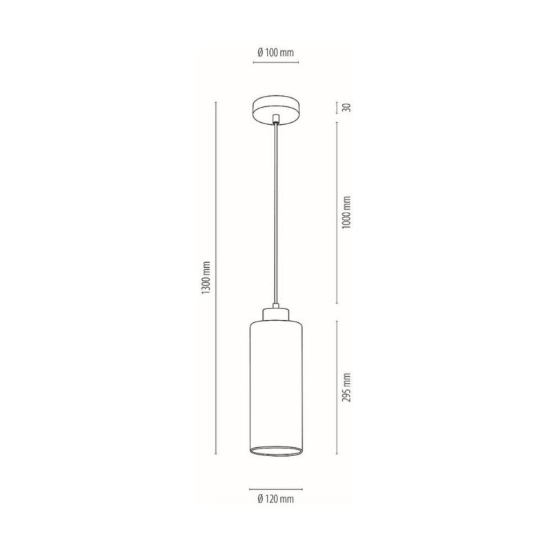 Drewniana Lampa Wisząca SPOT Light 1xE27 Max.60W Dąb Olejowany FSC w Połączeniu z Białym Szkłem, Polski Producent 1 szt.