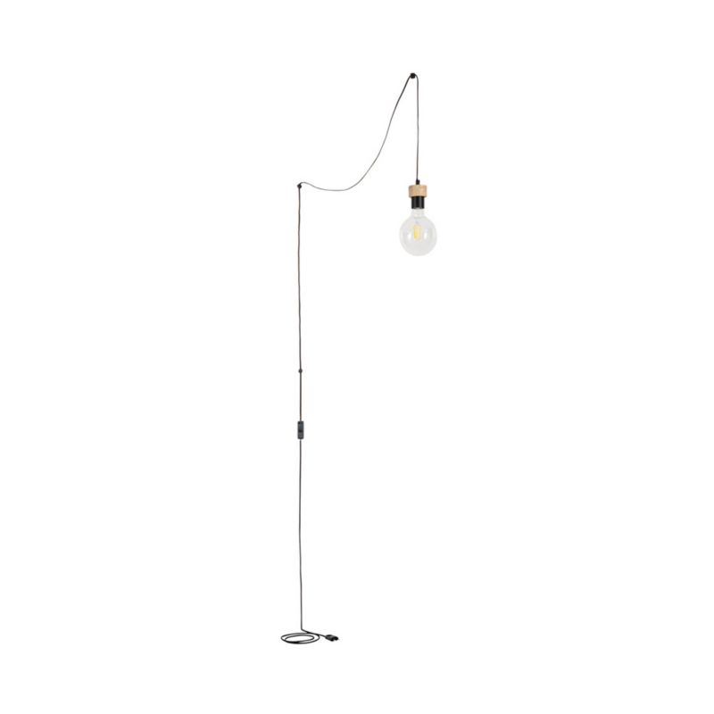 Drewniana Lampa Wisząca SPOT Light 1xE27 Max.60W Dąb Olejowany FSC z Akcentem Czerni, Polski Producent, 1 szt.