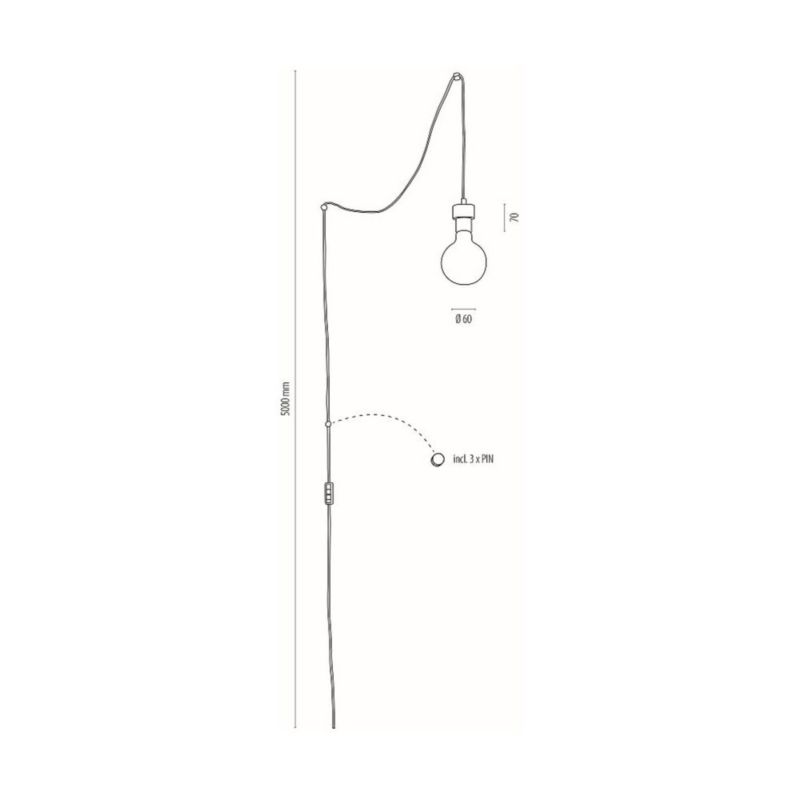 Drewniana Lampa Wisząca SPOT Light 1xE27 Max.60W Dąb Olejowany FSC z Akcentem Czerni, Polski Producent, 1 szt.