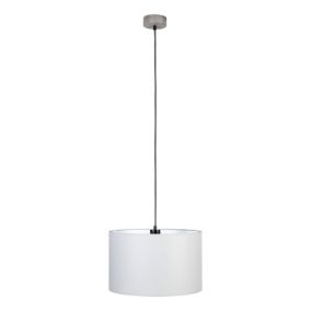 Drewniana Lampa Wisząca SPOT Light 1xE27 Max.60W Drewno Sosnowe Szare FSC w Połączeniu z Szarym Abażurem, 1 szt.