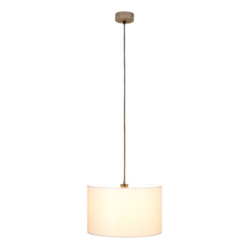 Drewniana Lampa Wisząca SPOT Light 1xE27 Max.60W Drewno Sosnowe Szare FSC w Połączeniu z Szarym Abażurem, 1 szt.