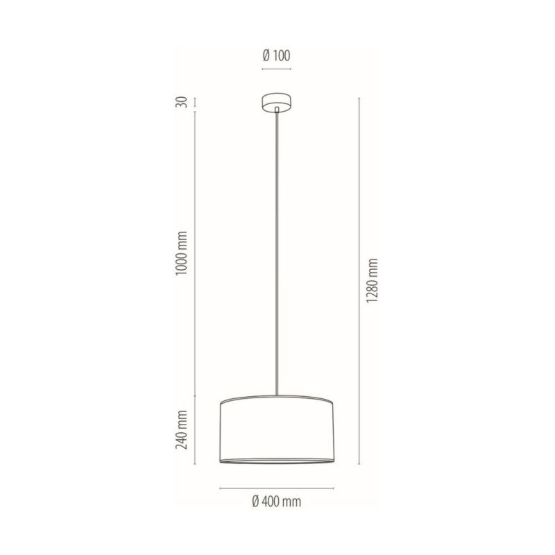 Drewniana Lampa Wisząca SPOT Light 1xE27 Max.60W Drewno Sosnowe Szare FSC w Połączeniu z Szarym Abażurem, 1 szt.