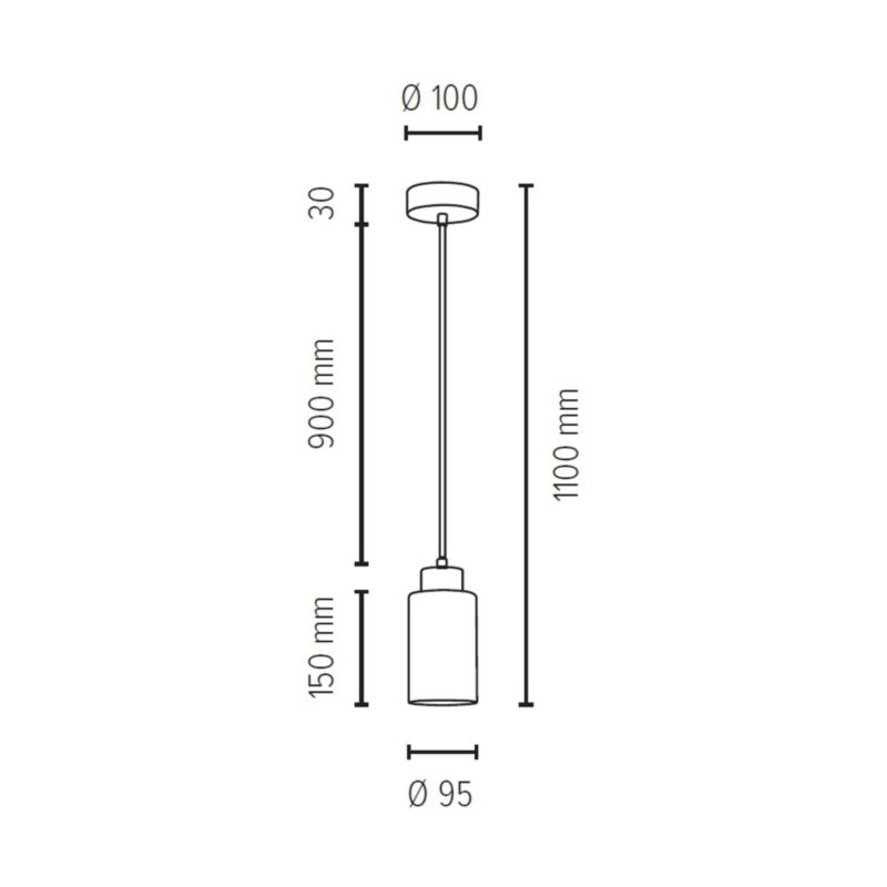 Drewniana Lampa Wisząca SPOT Light  1xE27 Max.60W Naturalna Brzoza FSC z Białym Szkłem, Polski Producent, 1 szt.