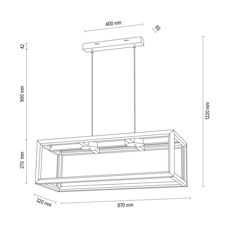 Drewniana Lampa Wisząca SPOT Light 1xLED 24V 43,5W Dąb Olejowany FSC, Polski Producent, 1 szt.
