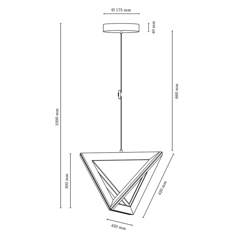 Drewniana Lampa Wisząca SPOT Light  1xLED 27W Dąb Olejowany FSC, Polski Producent, 1 szt.