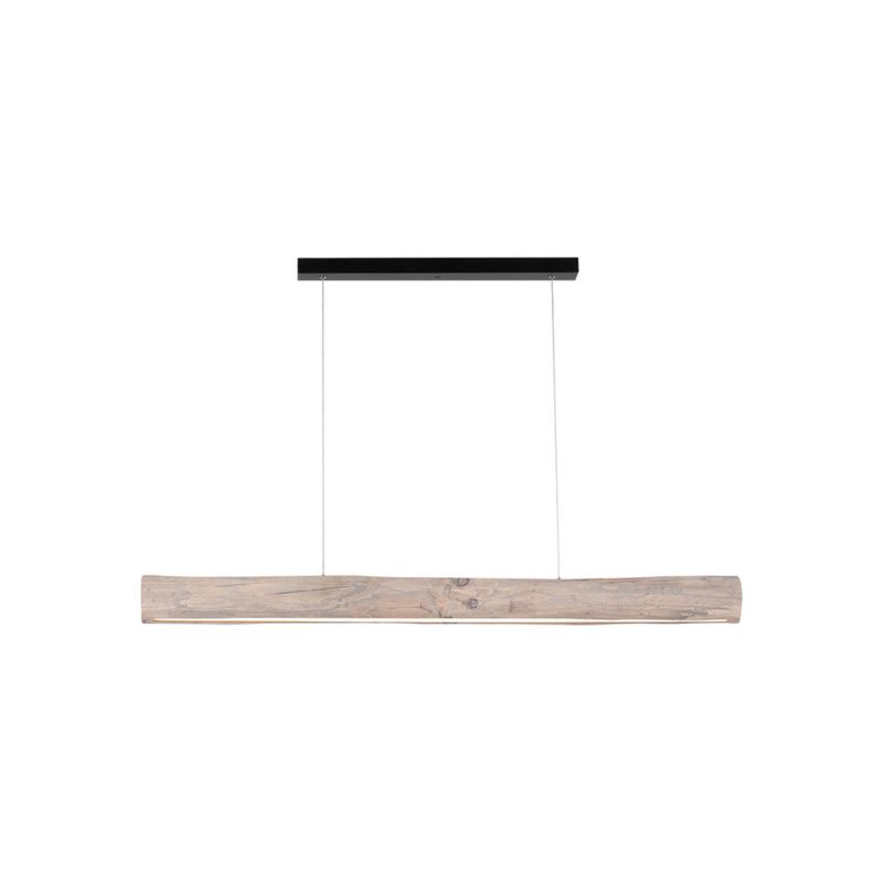 Drewniana Lampa Wisząca SPOT Light  1xLED 33W Sosna Szara FSC z Akcentem Czerni, Ściemniacz Dotykowy, 1 szt.