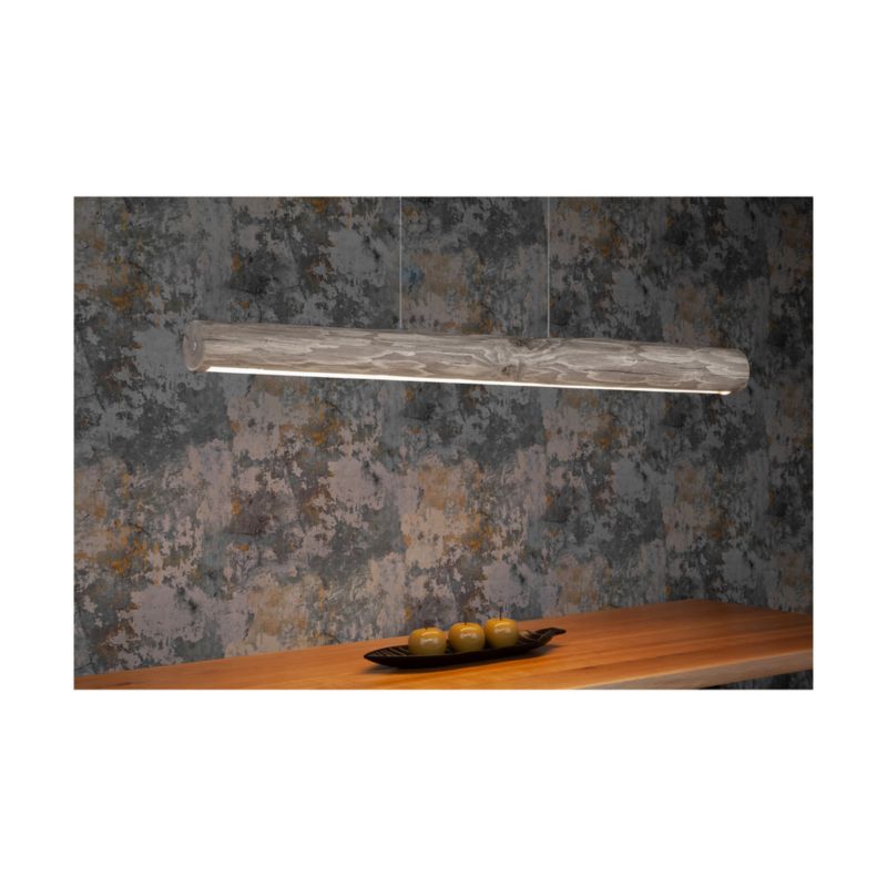 Drewniana Lampa Wisząca SPOT Light  1xLED 33W Sosna Szara FSC z Akcentem Czerni, Ściemniacz Dotykowy, 1 szt.