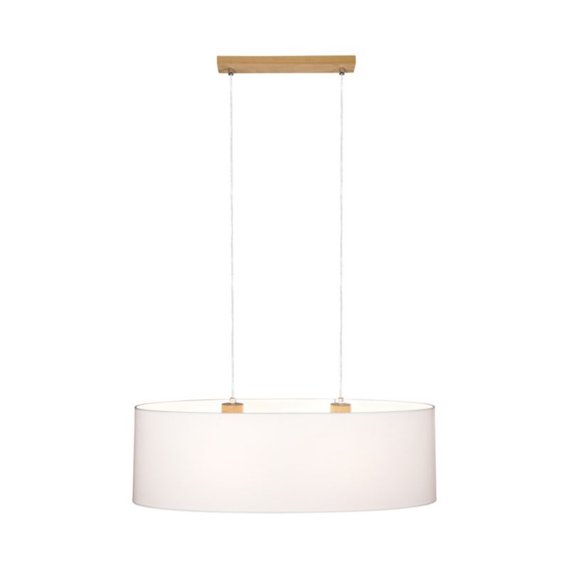 Drewniana Lampa Wisząca SPOT Light 2xE27 Max.40W Dąb Olejowany FSC w Połączeniu z Białym Abażurem, 1 szt.