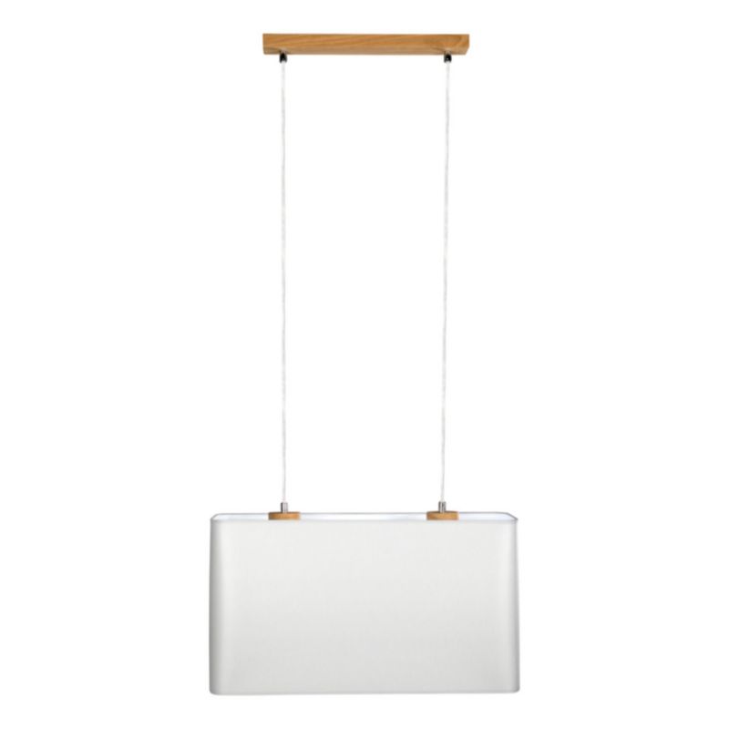 Drewniana Lampa Wisząca SPOT Light 2xE27 Max.40W Dąb Olejowany FSC z Szarym Abażurem, Polski Producent, 1 szt.
