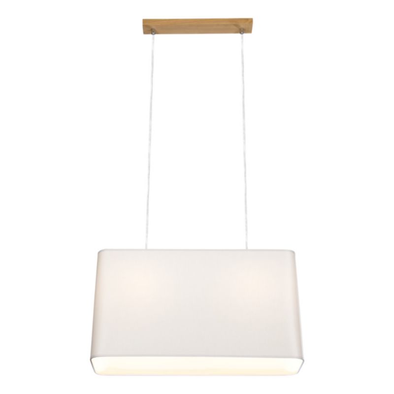 Drewniana Lampa Wisząca SPOT Light 2xE27 Max.40W Dąb Olejowany FSC z Szarym Abażurem, Polski Producent, 1 szt.