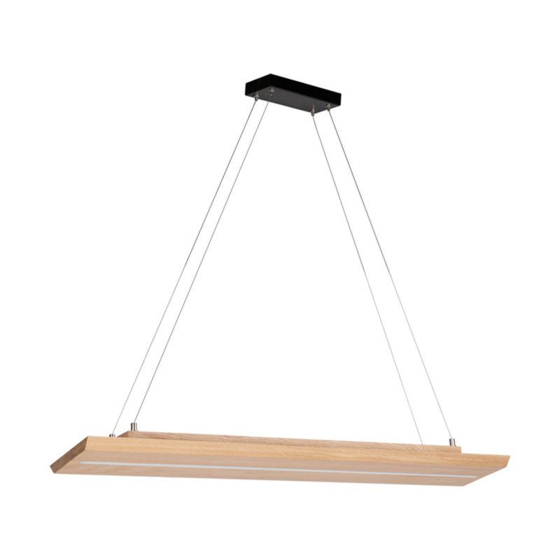 Drewniana Lampa Wisząca SPOT Light  2xLED 11.5W Dąb Olejowany FSC z Akcentem Czerni, Ściemniacz Dotykowy 1szt.