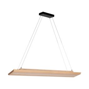 Drewniana Lampa Wisząca SPOT Light  2xLED 11.5W Dąb Olejowany FSC z Akcentem Czerni, Ściemniacz Dotykowy 1szt.