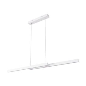 Drewniana Lampa Wisząca SPOT Light  2xLED 22.5W Drewno Bukowe Białe FSC, Ściemniacz Dotykowy, 1 szt.