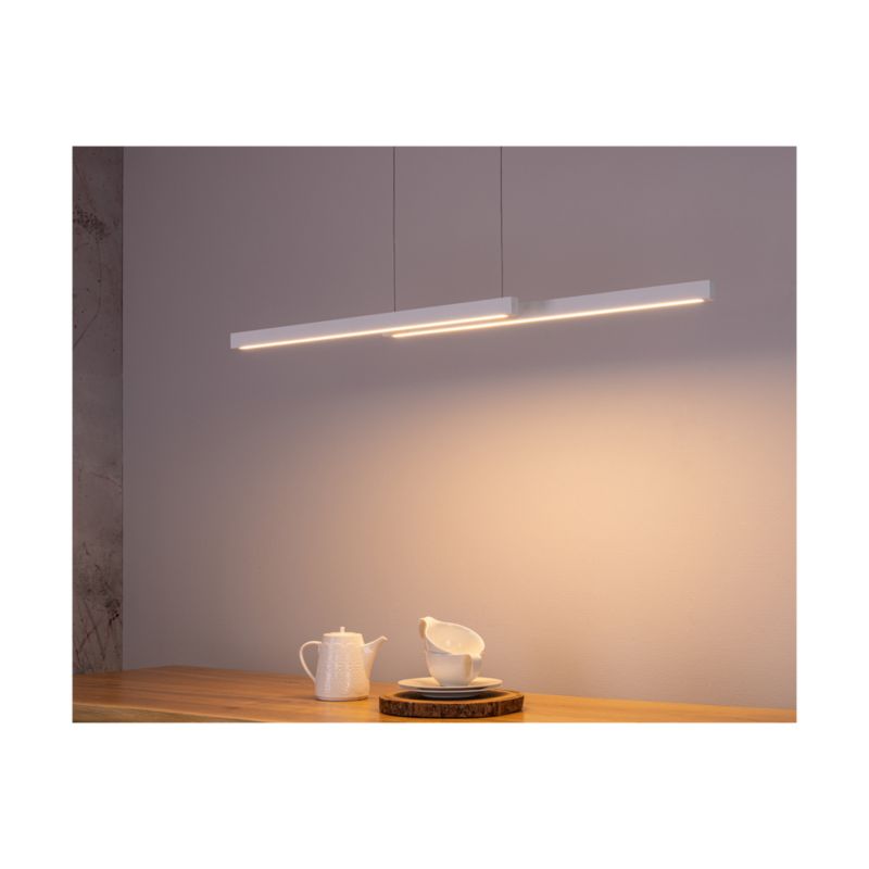 Drewniana Lampa Wisząca SPOT Light  2xLED 22.5W Drewno Bukowe Białe FSC, Ściemniacz Dotykowy, 1 szt.