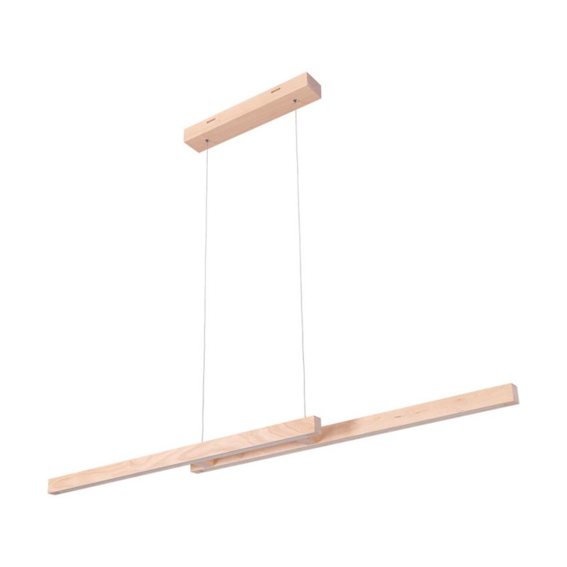 Drewniana Lampa Wisząca SPOT Light  2xLED 22.5W Naturalna Brzoza FSC, Ściemniacz Dotykowy, 1 szt.