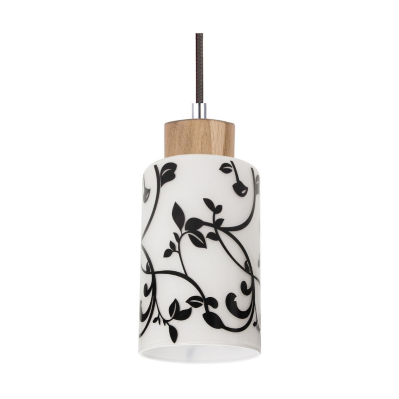 Drewniana Lampa Wisząca SPOT Light 3xE27 Max.60W Dąb Olejowany FSC z Czarno Białym Kloszem Polski Producent 1 szt.