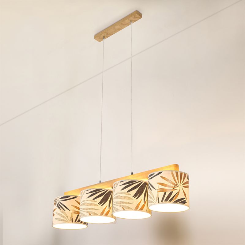 Drewniana Lampa Wisząca SPOT Light 4xE27 Max.25W Dąb Olejowany FSC z Wielokolorowymi Abażurami, Polski Producent, 1 szt.