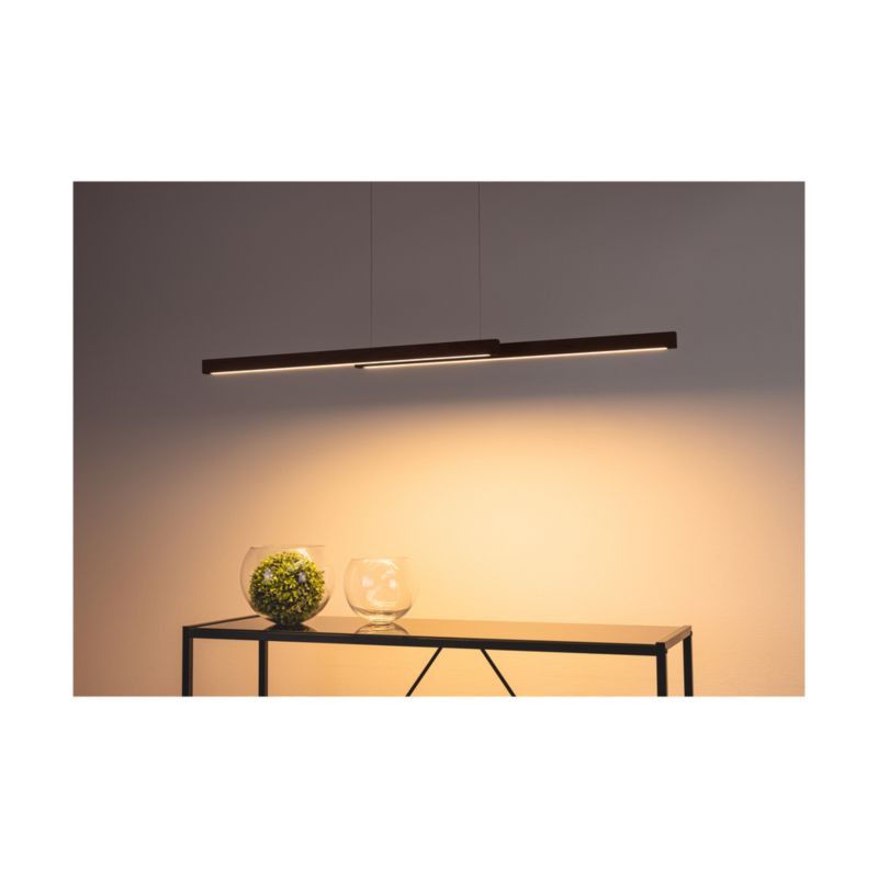 Drewniana Lampa Wisząca SPOT Light Double 2xLED 22.5W Drewno Bukowe Orzechowe FSC, Ściemniacz Dotykowy, 1 szt.