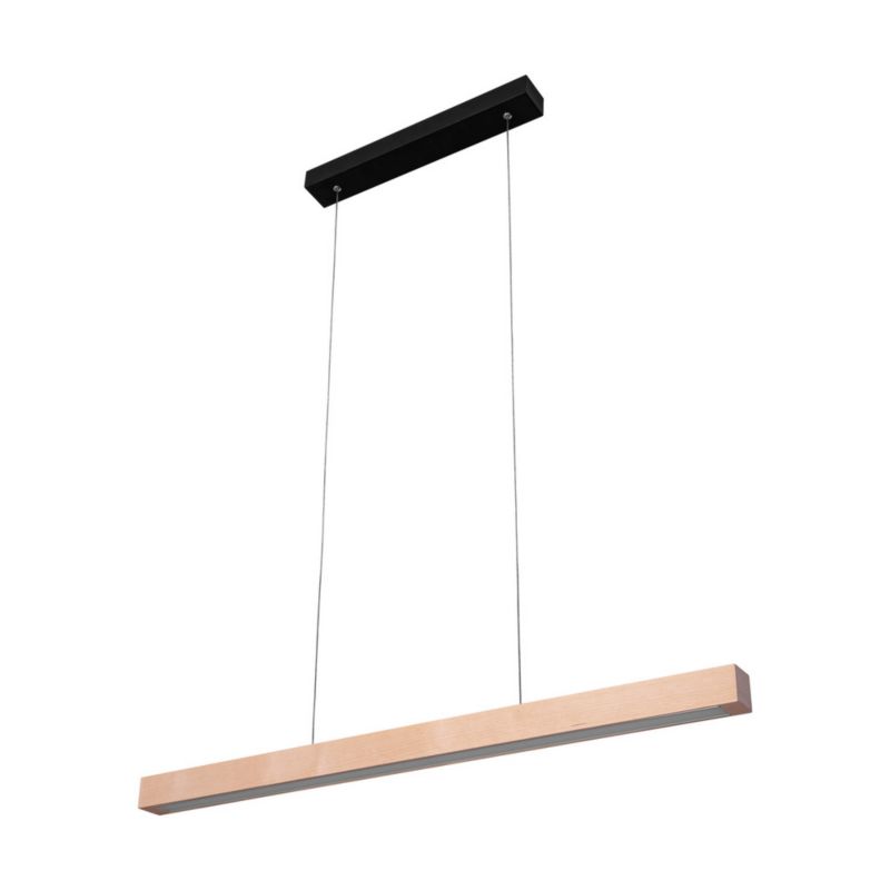 Drewniana Lampa Wisząca SPOT Light Smal 2xLED 28.5W Naturalna Brzoza FSC, Ściemniacz Dotykowy, 1 szt.