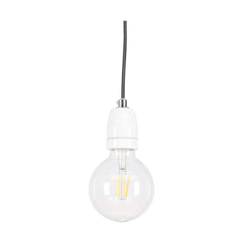 Drewniana Lampa Wisząca SPOT Light Trabo 5xE27 60W Sosna Szara FSC z Akcentem Białej Porcelany, Polski Producent, 1 szt.