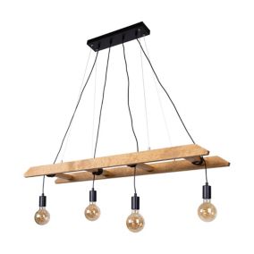 Drewniana Lampa Wisząca typu Drabina marki SPOT Light  4xE27 Max.60W Drewno Sosnowe Brązowe FSC, Polski Producent 1 szt.