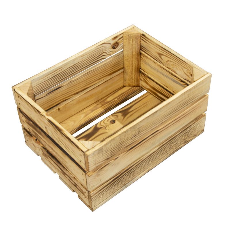 Drewniana skrzynka 4iQ Group 40x30x21cm opalana 1szt.