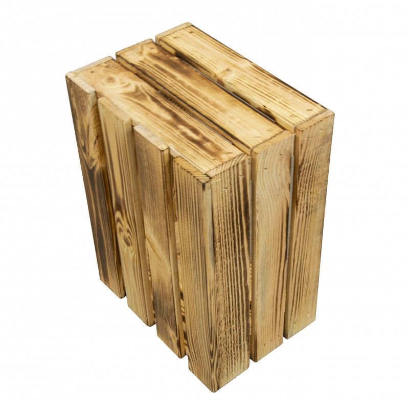 Drewniana skrzynka 4iQ Group 40x30x21cm opalana 1szt.