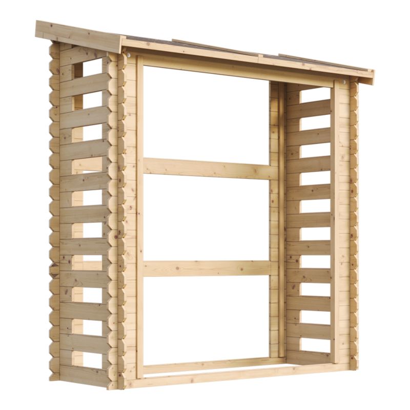 Drewniana szopa na drewno Timbela M201-1 0.9 m² drewno naturalne grubość deski 19 mm 1 szt.