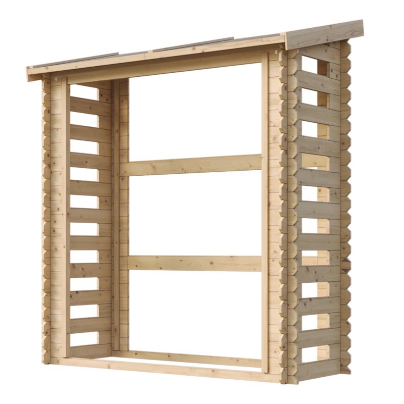 Drewniana szopa na drewno Timbela M201-1 0.9 m² drewno naturalne grubość deski 19 mm 1 szt.