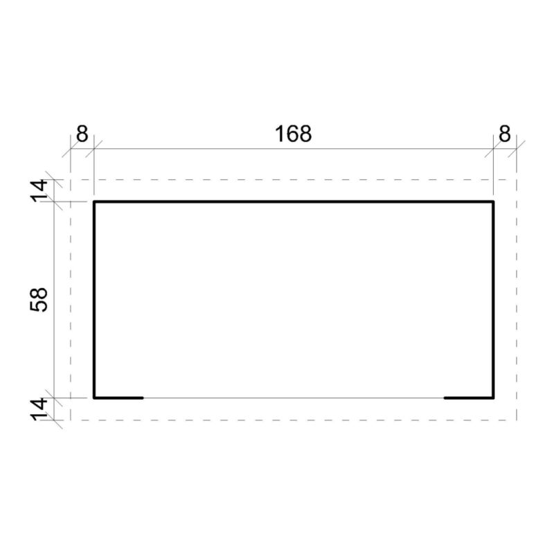 Drewniana szopa na drewno Timbela M201-1 0.9 m² drewno naturalne grubość deski 19 mm 1 szt.