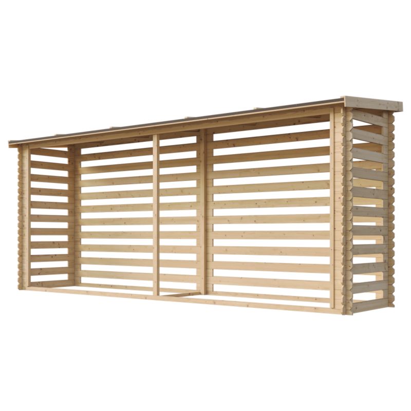 Drewniana szopa na drewno Timbela M203 4 m² drewno naturalne grubość deski 19 mm 1 szt.