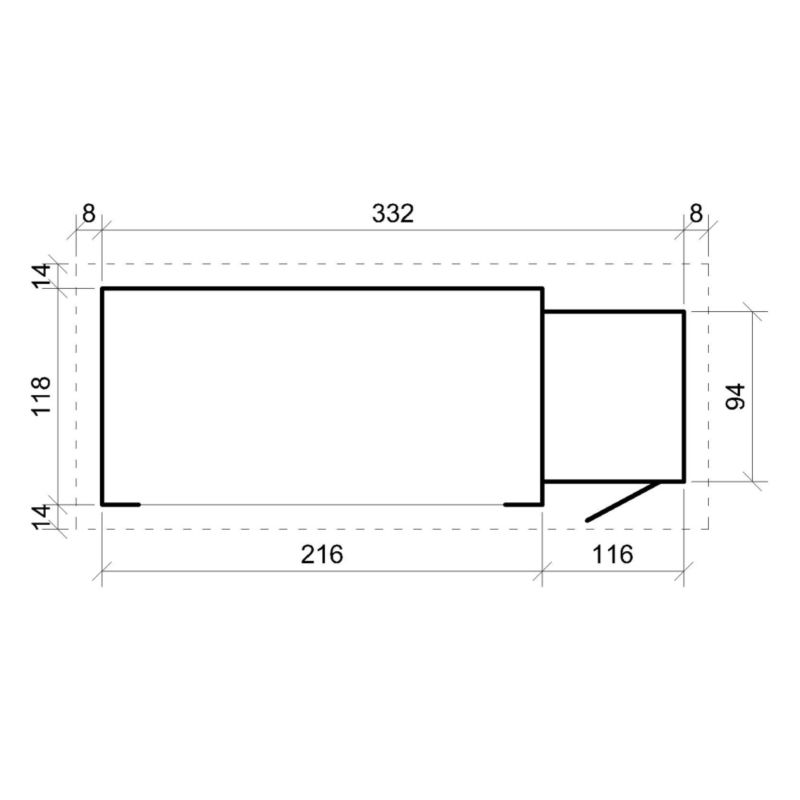 Drewniana szopa na drewno z narzędziem Timbela M205 3.64 m² drewno naturalne grubość deski 19 mm 1 szt.